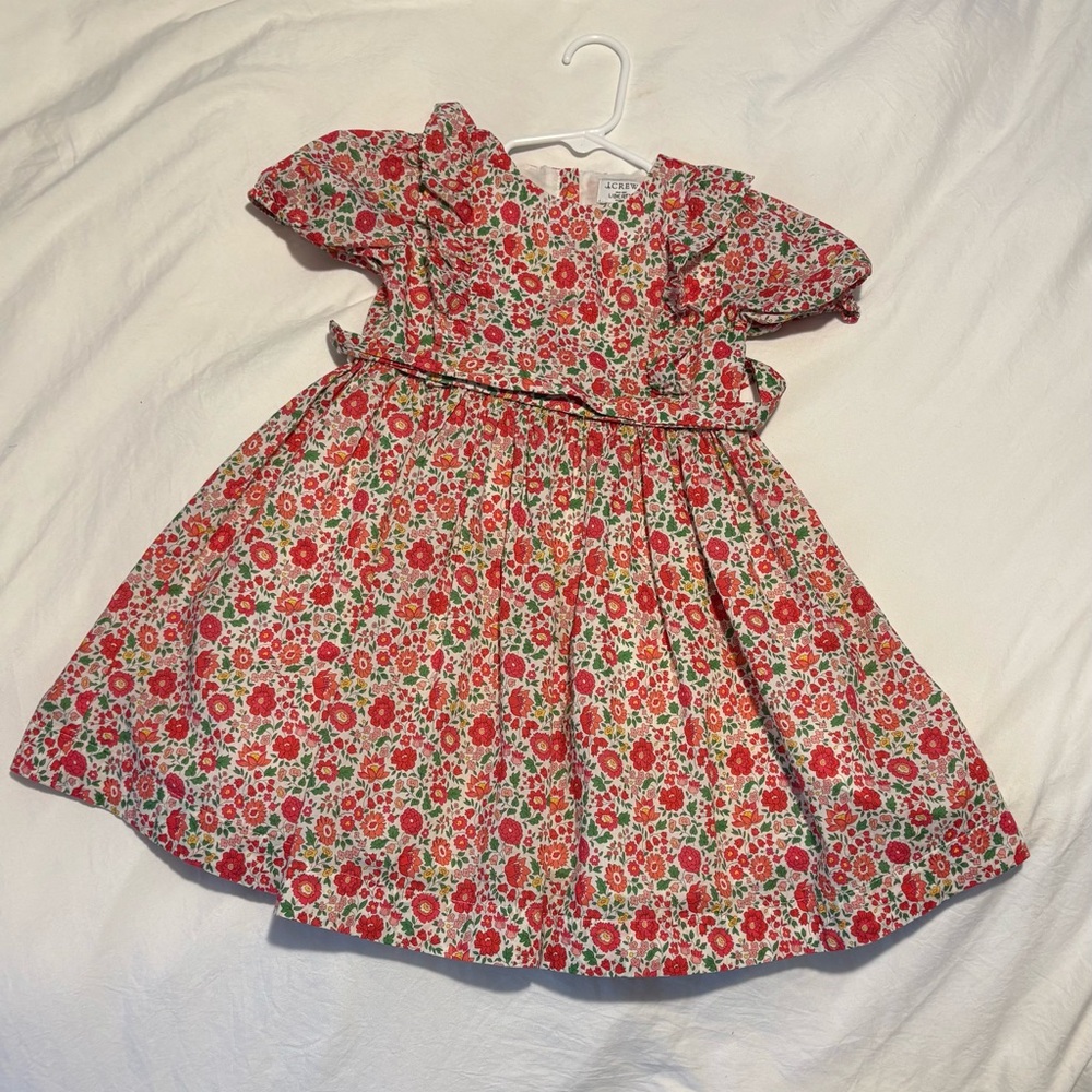 J. Crew Girls' ruffle-trim dress in Liberty® Danjo print